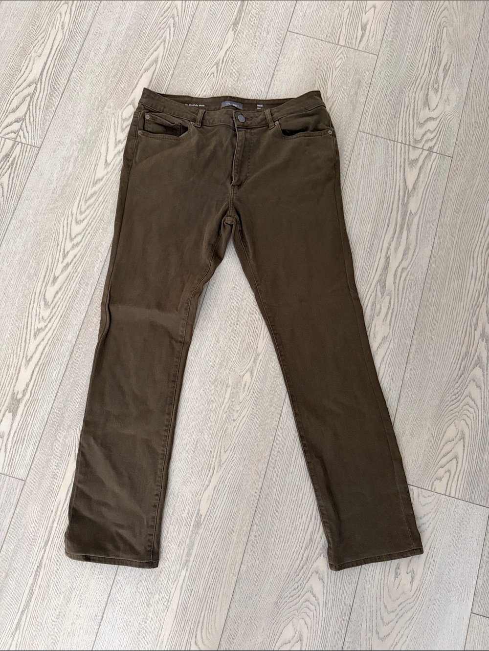 DL1961 Men's Straight Jeans in Olive Brown
